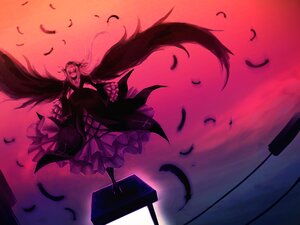 Rating: Safe Score: 0 Tags: 1girl bird black_feathers black_wings commentary_request crow dove dress feathered_wings feathers flock flying frills image long_hair long_sleeves musical_note pd-x rozen_maiden seagull sky solo suigintou sunset twilight very_long_hair white_feathers white_hair wide_sleeves wings User: admin
