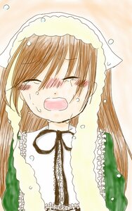 Rating: Safe Score: 0 Tags: 1girl blush brown_hair closed_eyes crying dress green_dress head_scarf image long_hair long_sleeves open_mouth solo suiseiseki tears upper_body User: admin