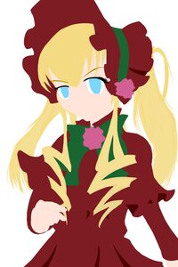 Rating: Safe Score: 0 Tags: 1girl auto_tagged bangs blonde_hair blue_eyes bonnet dress flower image long_hair long_sleeves red_dress rose shinku simple_background solo standing white_background User: admin