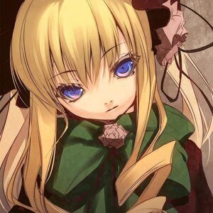 Rating: Safe Score: 0 Tags: 1girl bangs blonde_hair blue_eyes bow closed_mouth dress drill_hair flower hat image long_hair long_sleeves looking_at_viewer pink_flower pink_rose rose shinku sidelocks simple_background solo twintails User: admin