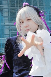 Rating: Safe Score: 0 Tags: 1girl 3d blurry blurry_background depth_of_field dress frills gothic_lolita hairband lolita_fashion long_sleeves looking_at_viewer red_eyes ribbon solo stained_glass suigintou User: admin