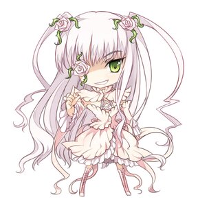Rating: Safe Score: 0 Tags: 1girl boots chibi commentary dress eyepatch flower frills green_eyes grin hair_flower hair_ornament image kirakishou long_hair mtyy photoshop_(medium) pink_flower pink_hair pink_rose rose rozen_maiden smile solo symbol-only_commentary thorns twintails very_long_hair white_flower white_rose User: admin