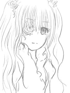 Rating: Safe Score: 0 Tags: 1girl blush flower greyscale hair_flower hair_ornament image kirakishou lineart long_hair monochrome rose solo upper_body User: admin