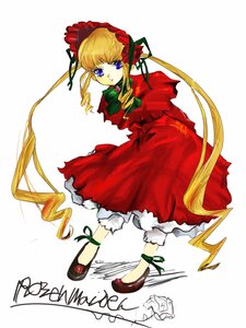 Rating: Safe Score: 0 Tags: 1girl blonde_hair bloomers blue_eyes bonnet bow bowtie dress full_body green_bow image long_hair long_sleeves looking_at_viewer red_dress rose shinku shoes simple_background solo twintails underwear very_long_hair white_background User: admin