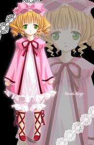 Rating: Safe Score: 0 Tags: 1girl blonde_hair blush bow character_name cross-laced_footwear dress drill_hair frilled_dress frills full_body green_eyes hinaichigo image long_sleeves looking_at_viewer pink_bow ribbon solo standing underwear zoom_layer User: admin