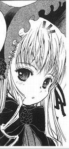 Rating: Safe Score: 0 Tags: 1girl bangs blush eyebrows_visible_through_hair greyscale hat image long_hair looking_at_viewer monochrome parted_lips ribbon shinku simple_background solo upper_body white_background User: admin