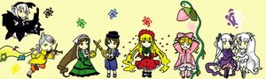 Rating: Safe Score: 0 Tags: 6+girls blonde_hair blue_eyes bow dress hat hina_ichigo image kanaria long_hair multiple multiple_girls pink_bow shinku souseiseki suigintou suiseiseki tagme very_long_hair User: admin