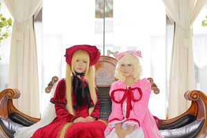 Rating: Safe Score: 0 Tags: 2girls blonde_hair curtains dress gloves indoors long_hair mirror multiple_cosplay multiple_girls ribbon sitting tagme window User: admin