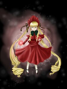 Rating: Safe Score: 0 Tags: 1girl black_footwear blonde_hair blue_eyes bonnet bow capelet dress full_body image long_hair long_sleeves looking_at_viewer pantyhose red_dress shinku shoes solo standing twintails very_long_hair white_legwear User: admin