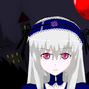 Rating: Safe Score: 0 Tags: 1girl bangs closed_mouth dress eyebrows_visible_through_hair flower frills hairband image long_hair looking_at_viewer moon pink_eyes ribbon rose silver_hair smile solo suigintou User: admin