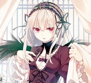 Rating: Safe Score: 0 Tags: 1girl bangs black_ribbon curtains detached_collar dress eyebrows_visible_through_hair flower hairband image juliet_sleeves lolita_fashion long_hair long_sleeves looking_at_viewer puffy_sleeves red_eyes ribbon rose silver_hair solo suigintou tears upper_body white_hair window User: admin