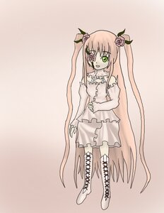 Rating: Safe Score: 0 Tags: 1girl auto_tagged boots cross-laced_footwear dress flower frills full_body green_eyes hair_flower hair_ornament image kirakishou knee_boots long_hair pink_hair rose solo standing twintails very_long_hair User: admin