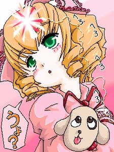 Rating: Safe Score: 0 Tags: 1girl blonde_hair blush bow dress drill_hair green_eyes hina_ichigo hinaichigo image pink_bow pink_dress short_hair solo stuffed_animal tears teddy_bear User: admin