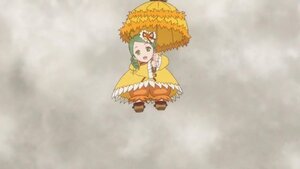 Rating: Safe Score: 0 Tags: 1girl boots dress flower green_eyes green_hair hair_ornament image kanaria long_sleeves open_mouth orange_dress solo umbrella User: admin