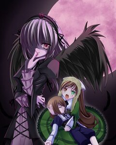 Rating: Safe Score: 0 Tags: 3girls black_wings brown_hair dress frills full_moon hair_over_one_eye hairband heterochromia image long_hair long_sleeves looking_at_viewer moon multiple multiple_girls open_mouth red_eyes siblings suigintou suiseiseki tagme very_long_hair wings User: admin