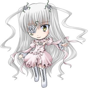 Rating: Safe Score: 0 Tags: 1girl boots chibi cross-laced_footwear dress eyepatch flower full_body image kirakishou knee_boots long_hair long_sleeves rose solo thigh_boots very_long_hair white_footwear yellow_eyes User: admin