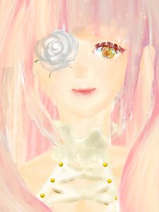 Rating: Safe Score: 0 Tags: 1girl bangs close-up earrings image jewelry kirakishou lips looking_at_viewer pink_hair smile solo User: admin