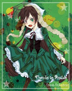 Rating: Safe Score: 0 Tags: 1girl boots brown_hair dress frills green_dress green_eyes heterochromia image long_hair long_sleeves open_mouth pantyhose red_eyes solo star_(symbol) suiseiseki tears very_long_hair User: admin