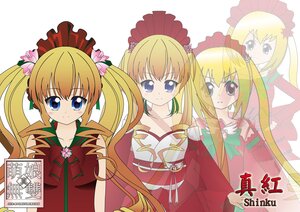 Rating: Safe Score: 0 Tags: 1girl bare_shoulders blonde_hair blue_eyes bow character_sheet collarbone dress image long_hair looking_at_viewer shinku smile solo twintails User: admin