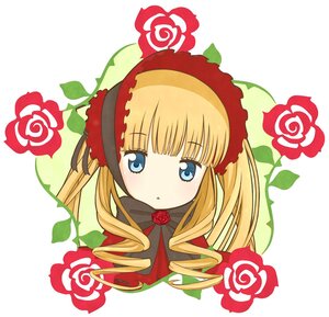 Rating: Safe Score: 0 Tags: 1girl :o blonde_hair blue_eyes blush bonnet bow bowtie drill_hair flower image long_hair looking_at_viewer pink_flower pink_rose red_flower red_rose rose shinku solo striped User: admin