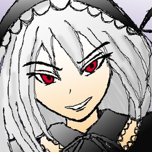 Rating: Safe Score: 0 Tags: 1girl close-up face image looking_at_viewer portrait red_eyes ribbon simple_background smile solo suigintou User: admin