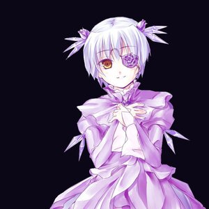 Rating: Safe Score: 0 Tags: 1girl animated animated_gif barasuishou black_background cowboy_shot dress eyepatch hair_ornament hat heterochromia image long_sleeves looking_at_viewer lowres neta purple_dress ribbon rozen_maiden short_hair shorts simple_background smile solo souseiseki standing what yellow_eyes User: admin