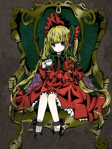 Rating: Safe Score: 0 Tags: 1girl blonde_hair blue_eyes bow cup dress flower frills image long_hair looking_at_viewer red_dress shinku sitting solo teacup twintails very_long_hair User: admin