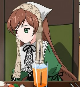 Rating: Safe Score: 0 Tags: 1girl brown_hair cup dress frills green_dress green_eyes head_scarf heterochromia image indoors long_hair long_sleeves red_eyes solo suiseiseki table User: admin