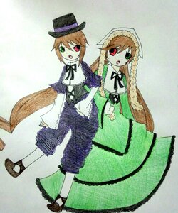 Rating: Safe Score: 0 Tags: 2girls brown_hair dress frills full_body green_dress green_eyes hat head_scarf heterochromia holding_hands image long_hair long_sleeves looking_at_viewer multiple_girls open_mouth pair red_eyes siblings sisters souseiseki standing suiseiseki top_hat twins very_long_hair User: admin