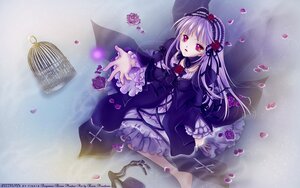 Rating: Safe Score: 0 Tags: 1girl birdcage cage dress flower frills from_above hairband image lolita_fashion long_hair petals red_eyes rose rose_petals solo suigintou User: admin