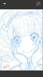 Rating: Safe Score: 0 Tags: 1girl bangs blue_theme border bow close-up closed_mouth eyebrows_visible_through_hair face hair_bow hinaichigo image long_hair looking_at_viewer monochrome sketch smile solo traditional_media User: admin