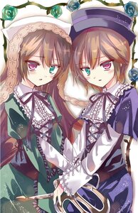 Rating: Safe Score: 0 Tags: 2girls blue_flower blue_rose brown_hair dress flower frills hat heterochromia image long_hair long_sleeves looking_at_viewer multiple_girls pair red_eyes rose short_hair siblings sisters souseiseki suiseiseki twins User: admin