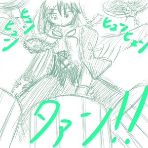 Rating: Safe Score: 0 Tags: 1girl bag green_theme image long_sleeves monochrome sketch solo standing suiseiseki User: admin