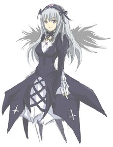 Rating: Safe Score: 0 Tags: 1girl auto_tagged black_wings cross detached_collar dress flower frills full_body hairband image juliet_sleeves long_hair long_sleeves looking_at_viewer pink_eyes puffy_sleeves silver_hair simple_background solo standing suigintou white_background wings User: admin