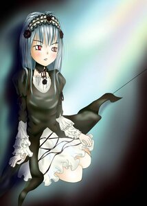 Rating: Safe Score: 0 Tags: 1girl bangs black_dress dress expressionless frills hairband image juliet_sleeves long_hair long_sleeves looking_at_viewer puffy_sleeves red_eyes silver_hair sitting solo suigintou User: admin