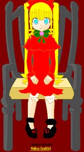 Rating: Safe Score: 0 Tags: 1girl bangs blonde_hair bloomers blue_eyes bow bowtie capelet dress frills full_body image long_hair long_sleeves red_dress shinku simple_background solo standing twin_drills twintails underwear User: admin