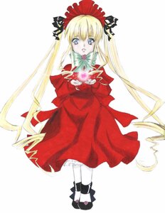 Rating: Safe Score: 0 Tags: 1girl auto_tagged black_footwear blonde_hair blue_eyes bonnet bow bowtie dress flower full_body green_bow image long_hair long_sleeves looking_at_viewer red_dress shinku shoes sidelocks simple_background solo standing striped twintails very_long_hair white_legwear User: admin
