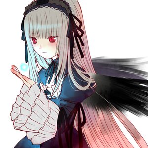 Rating: Safe Score: 0 Tags: 1girl black_ribbon black_wings blush dress frills hairband image long_hair long_sleeves looking_at_viewer red_eyes ribbon silver_hair simple_background solo suigintou very_long_hair white_background wings User: admin