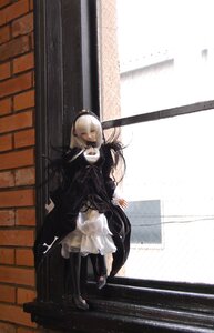 Rating: Safe Score: 0 Tags: 1girl black_dress black_footwear doll dress frills long_hair long_sleeves shoes solo standing suigintou User: admin