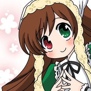 Rating: Safe Score: 0 Tags: 1girl blush brown_hair dress frills green_dress green_eyes head_scarf image long_hair long_sleeves looking_at_viewer red_eyes ribbon smile solo suiseiseki upper_body User: admin