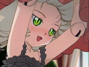Rating: Safe Score: 0 Tags: 1girl :d blush fang fangs frills green_eyes hinaichigo image looking_at_viewer open_mouth slit_pupils smile solo upside-down User: admin