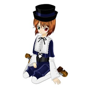 Rating: Safe Score: 0 Tags: 1girl blue_dress blush brown_footwear brown_hair dress frills full_body green_eyes hat heterochromia image long_sleeves looking_at_viewer pantyhose red_eyes short_hair simple_background sitting solo souseiseki top_hat white_background white_legwear User: admin