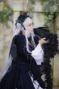 Rating: Safe Score: 0 Tags: 1girl black_dress blurry depth_of_field dress frills hairband long_hair long_sleeves profile ribbon silver_hair suigintou very_long_hair white_hair User: admin