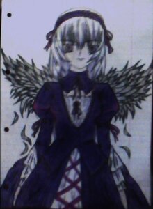 Rating: Safe Score: 0 Tags: 1girl black_wings blurry blurry_background blurry_foreground depth_of_field dress flower frilled_sleeves frills hairband image long_hair long_sleeves looking_at_viewer puffy_sleeves rose solo standing suigintou wings User: admin