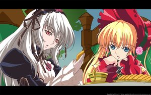 Rating: Safe Score: 0 Tags: 2girls blonde_hair blue_eyes dress flower frills hairband image letterboxed long_hair long_sleeves multiple_girls pair red_eyes rose shinku silver_hair suigintou User: admin