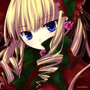 Rating: Safe Score: 0 Tags: 1girl blonde_hair blue_eyes blush bow bowtie drill_hair flower image long_hair looking_at_viewer pink_flower pink_rose ringlets rose shinku sidelocks solo twin_drills twintails User: admin