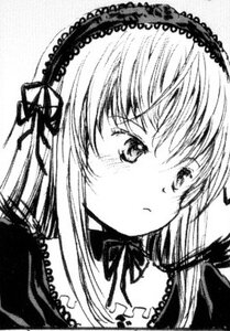 Rating: Safe Score: 0 Tags: 1girl bangs blush closed_mouth dress eyebrows_visible_through_hair frills gothic_lolita greyscale hairband image lolita_fashion lolita_hairband long_hair long_sleeves looking_at_viewer monochrome ribbon simple_background solo suigintou upper_body white_background User: admin