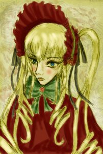 Rating: Safe Score: 0 Tags: 1girl blonde_hair blue_eyes blush bonnet bow bowtie dress drill_hair flower image long_hair long_sleeves looking_at_viewer red_dress ringlets rose shinku solo twin_drills upper_body User: admin