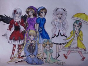 Rating: Safe Score: 0 Tags: 6+girls blonde_hair bow brown_hair dress flower gloves hair_flower hair_ornament hat hina_ichigo image kanaria long_hair long_sleeves multiple multiple_girls shinku short_hair silver_hair sisters sitting souseiseki standing suigintou suiseiseki tagme twintails umbrella wings User: admin