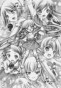 Rating: Safe Score: 0 Tags: 1girl blush doujinshi doujinshi_#111 drill_hair greyscale guitar hair_ornament holding_microphone idol image instrument long_hair microphone monochrome multiple music singing smile User: admin